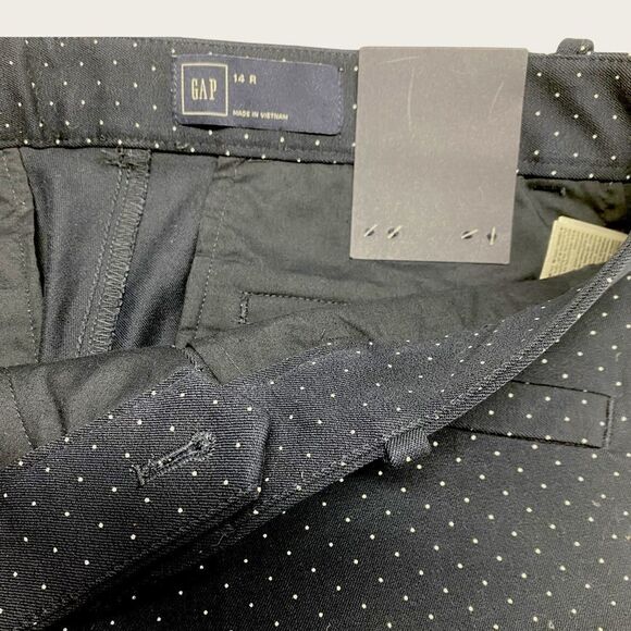 Gap Skinny Ankle size 14 Navy White Dot Pant NEW - Picture 8 of 9